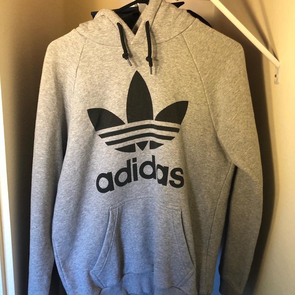 Gray adidas hoodie S